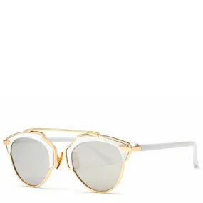 Butterfly Rimmed Sunglasses - White