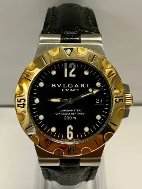 BVLGARI Diving Sport Chronometer Waterproof Date SS & 18K YG - $15K APR w/ COA!!