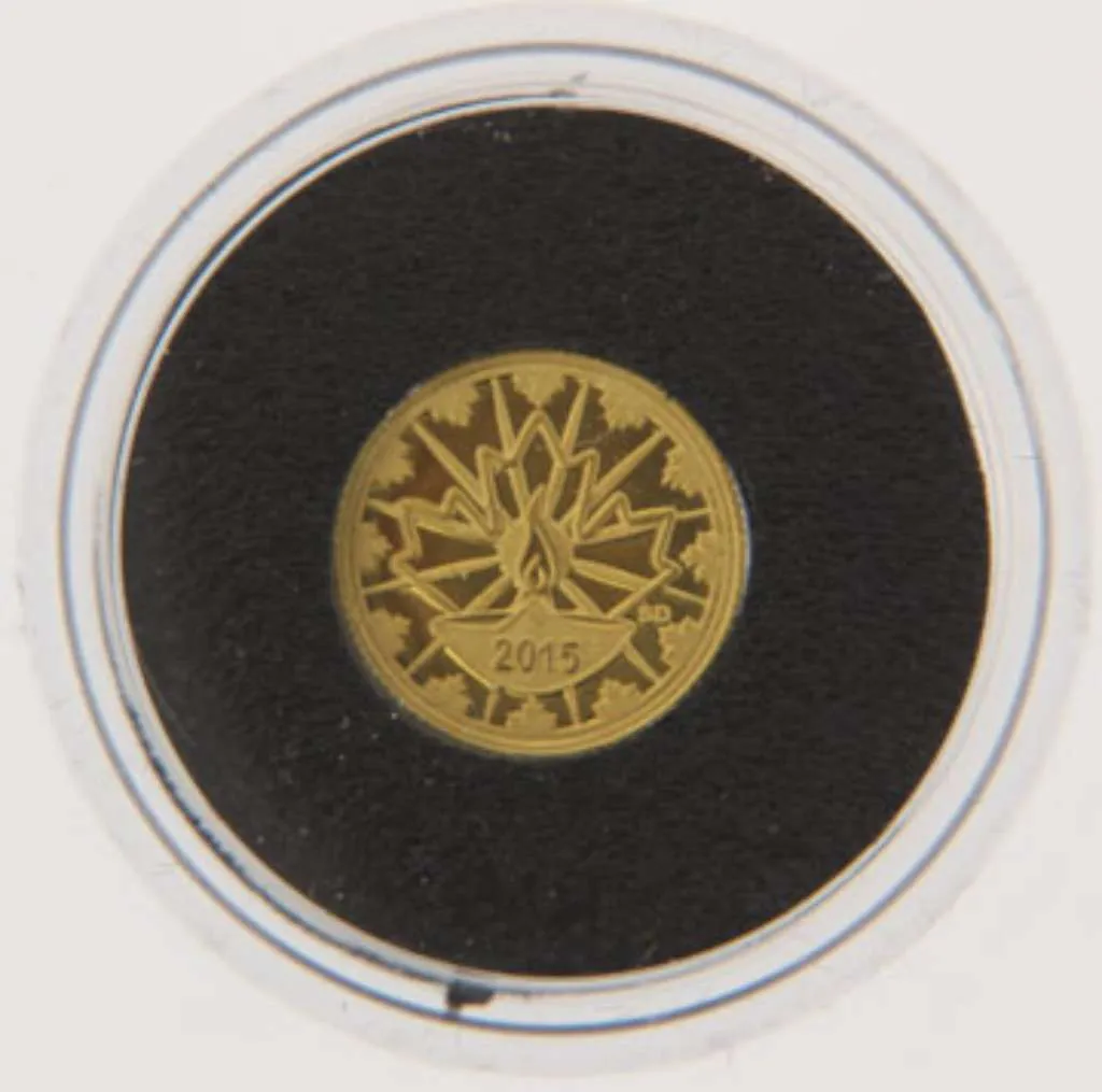 Canada Gold 2015 25 Cents Divali Festival of Lights .016oz, .9999