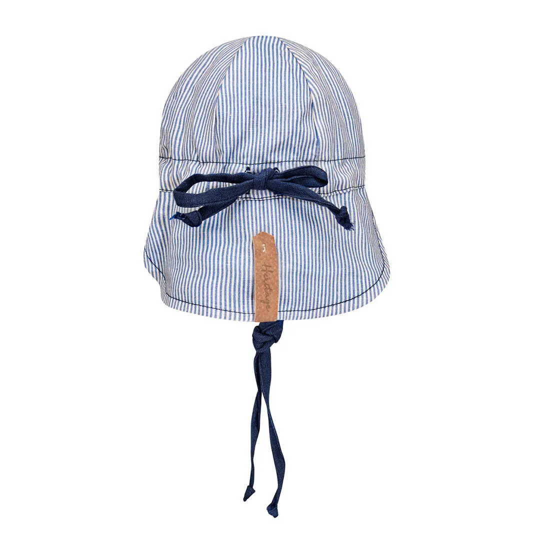 Charlie/Indigo - Reversible 'Lounger' Flap Sun Hat - Bedhead Hats