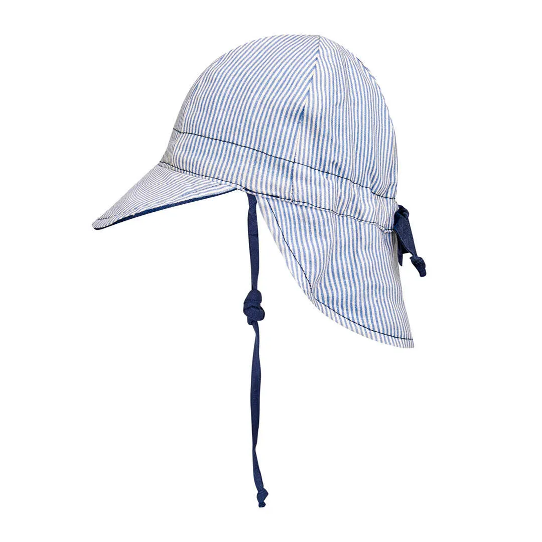 Charlie/Indigo - Reversible 'Lounger' Flap Sun Hat - Bedhead Hats