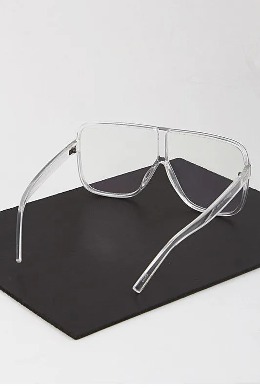 Clear Aviator Sunglasses