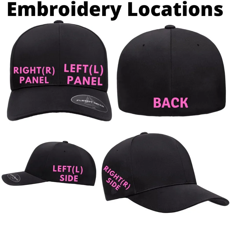 Custom Embroidery, 6533 FlexFit Ultrafiber Mesh Hats