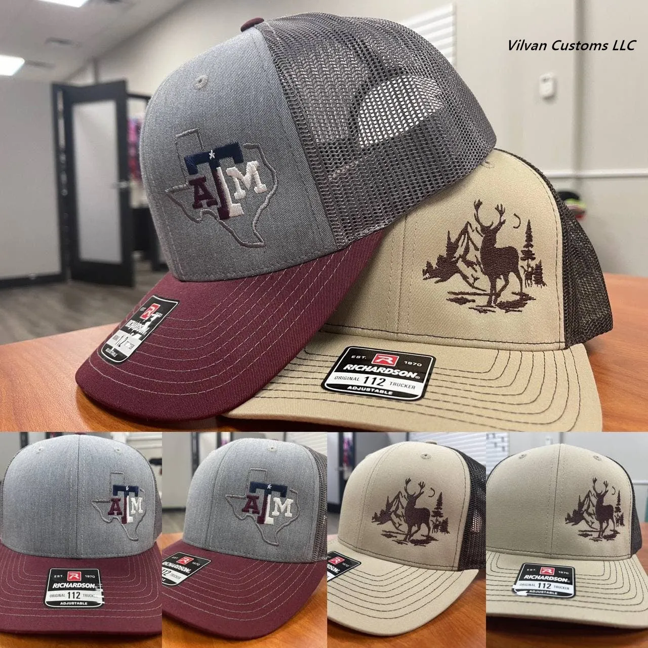 Custom Embroidery, 6533 FlexFit Ultrafiber Mesh Hats