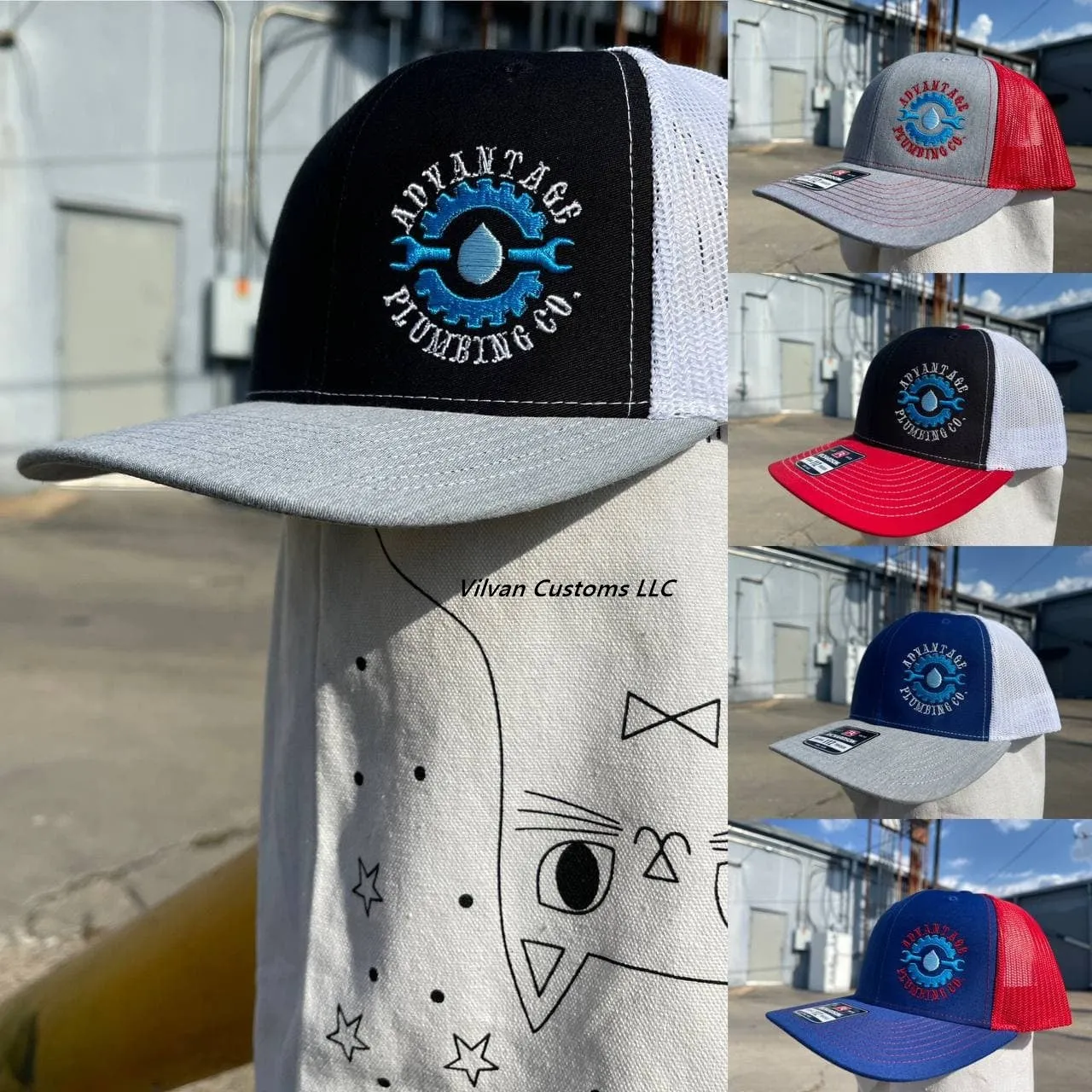 Custom Embroidery, 6533 FlexFit Ultrafiber Mesh Hats