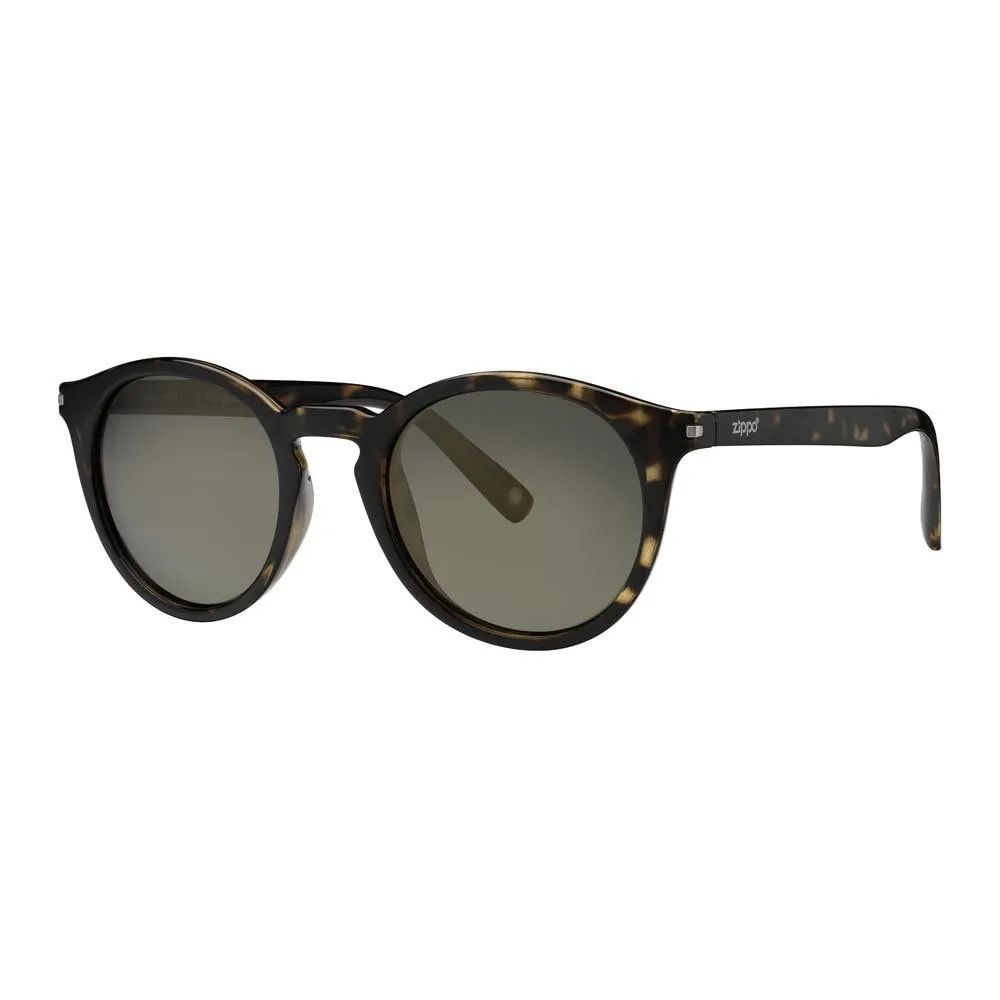 Dark Green Polarized Round Sunglasses