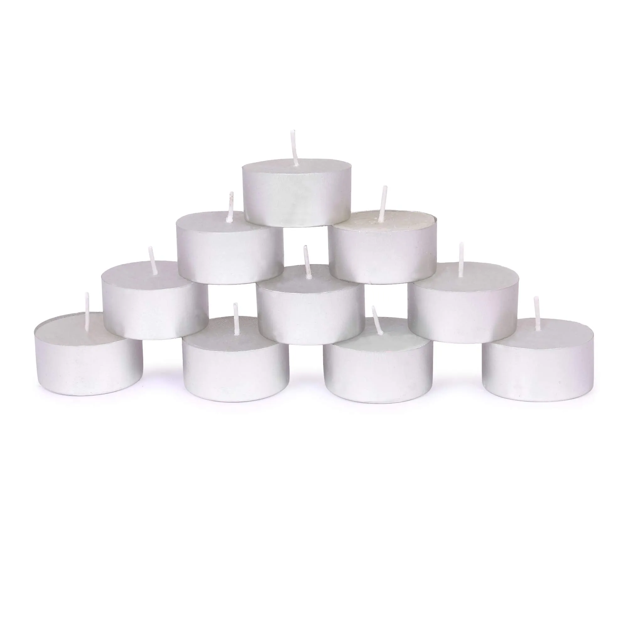 DARSHMOTI® Tealight Candles Pack of 100, 8-9 Hours (Approx.) Burning Time, Smokeless Unscented Tealight Candles for Home Decoration and Celebration, White, Pack of 100