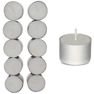 DARSHMOTI® Tealight Candles Pack of 100, 8-9 Hours (Approx.) Burning Time, Smokeless Unscented Tealight Candles for Home Decoration and Celebration, White, Pack of 100