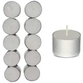 DARSHMOTI® Tealight Candles Pack of 100, 8-9 Hours (Approx.) Burning Time, Smokeless Unscented Tealight Candles for Home Decoration and Celebration, White, Pack of 100