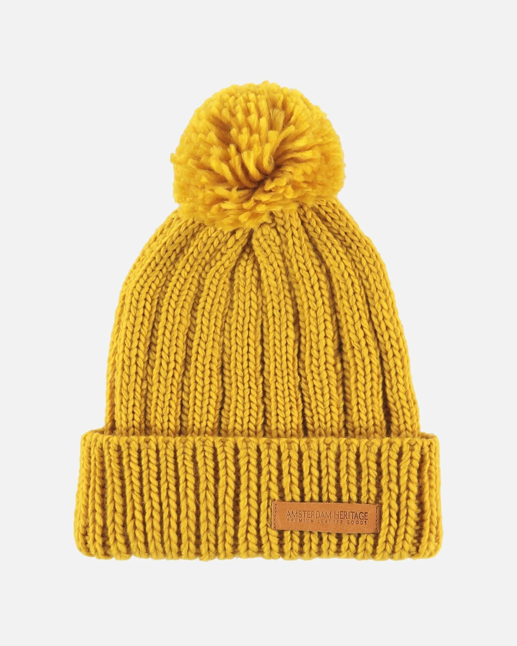 Demi | Chic Rib Knit Beanie With Faux Fur Pom