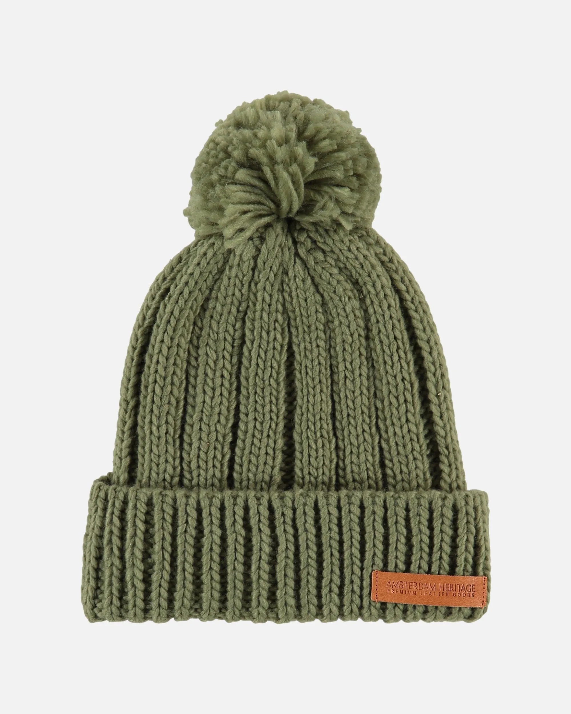 Demi | Chic Rib Knit Beanie With Faux Fur Pom