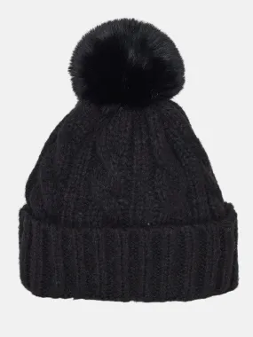 Devon Cable Beanie w/Pom