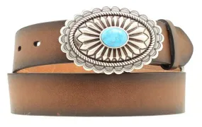 Distinctive Oval With Turquoise Belt