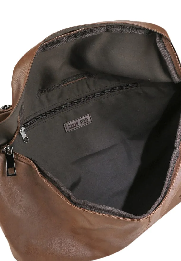 Distressed Leather Concept Belt Bag - Camel