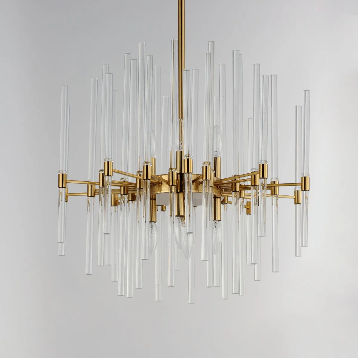 Divine 24 in. 8 Lights Chandelier Gold Finish