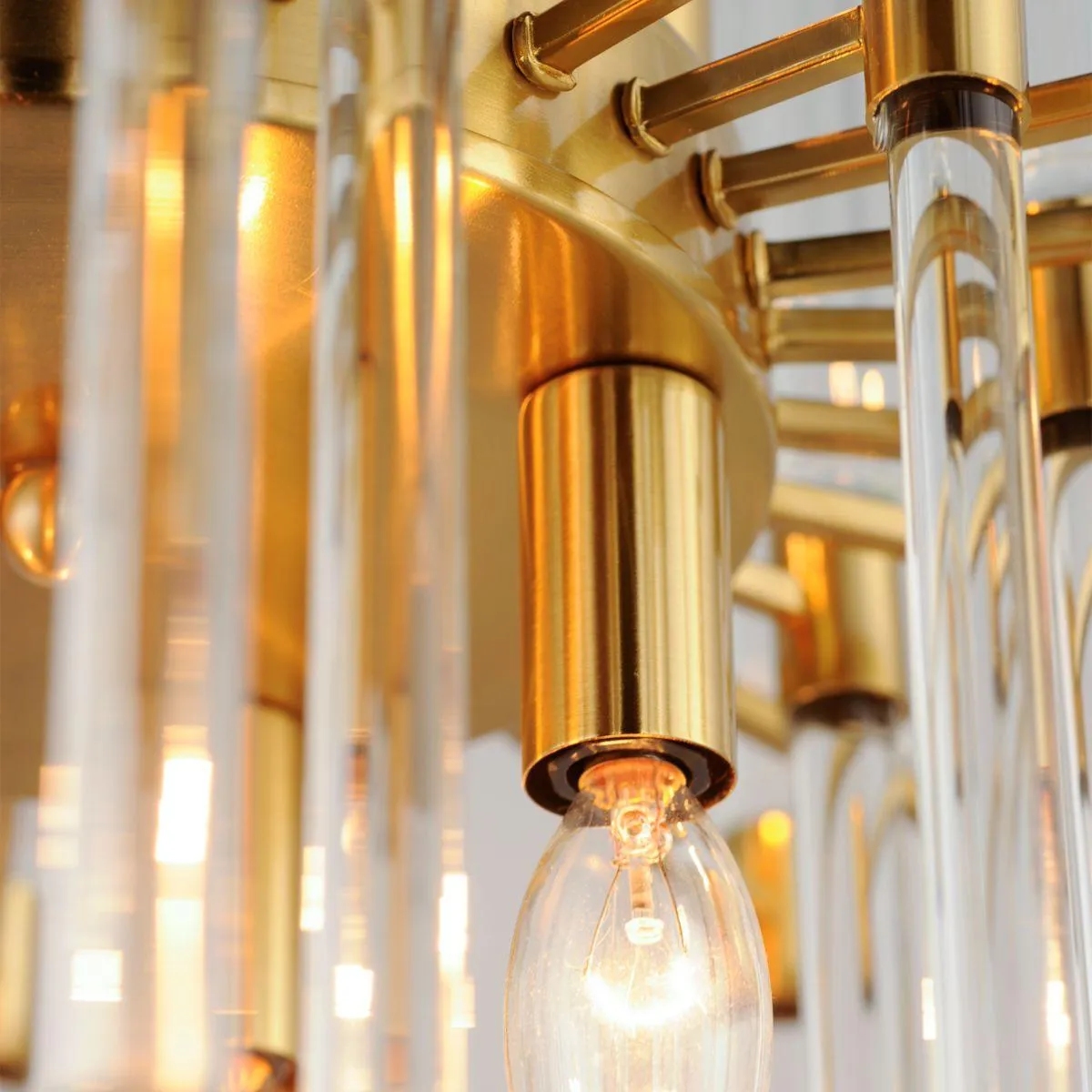 Divine 24 in. 8 Lights Chandelier Gold Finish