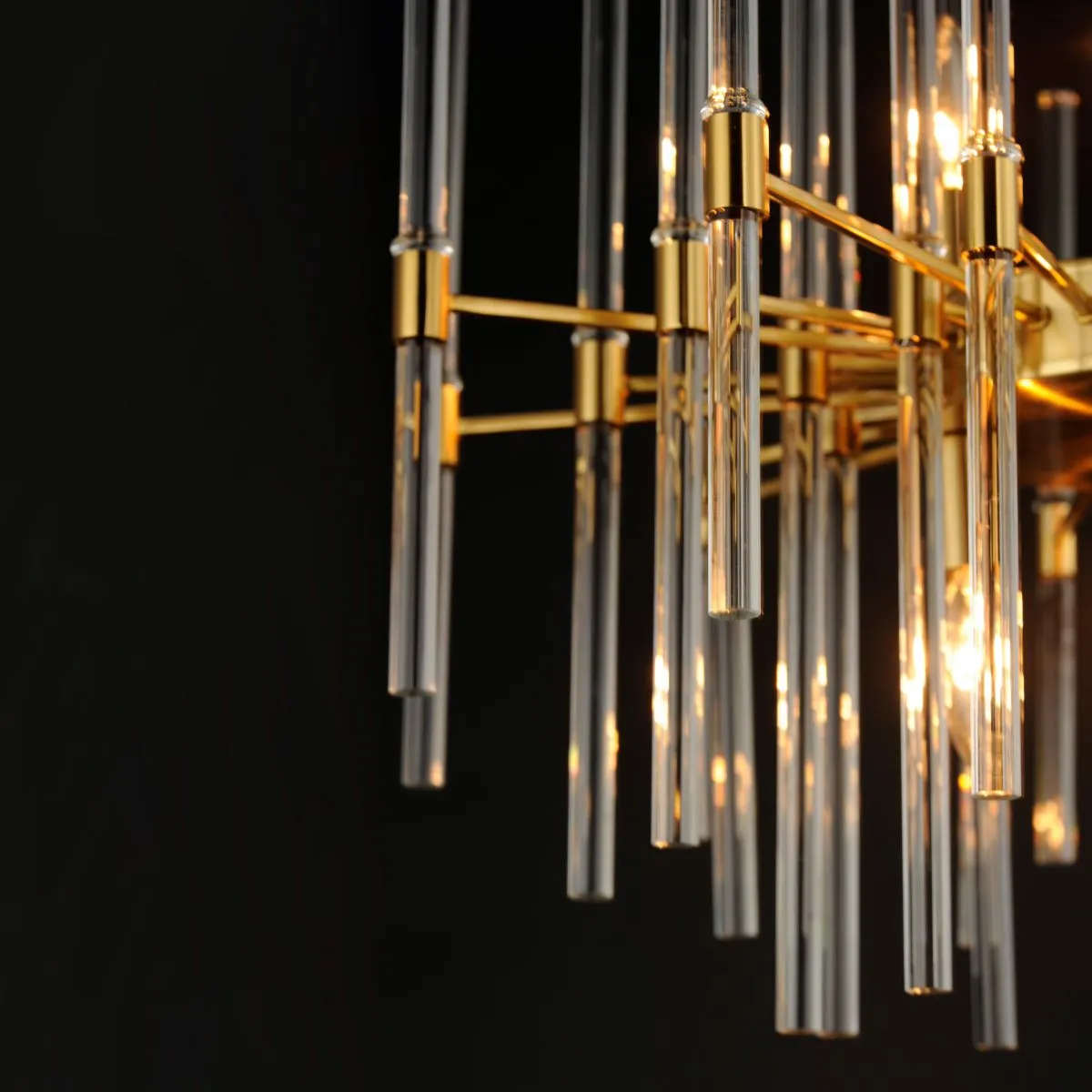 Divine 24 in. 8 Lights Chandelier Gold Finish