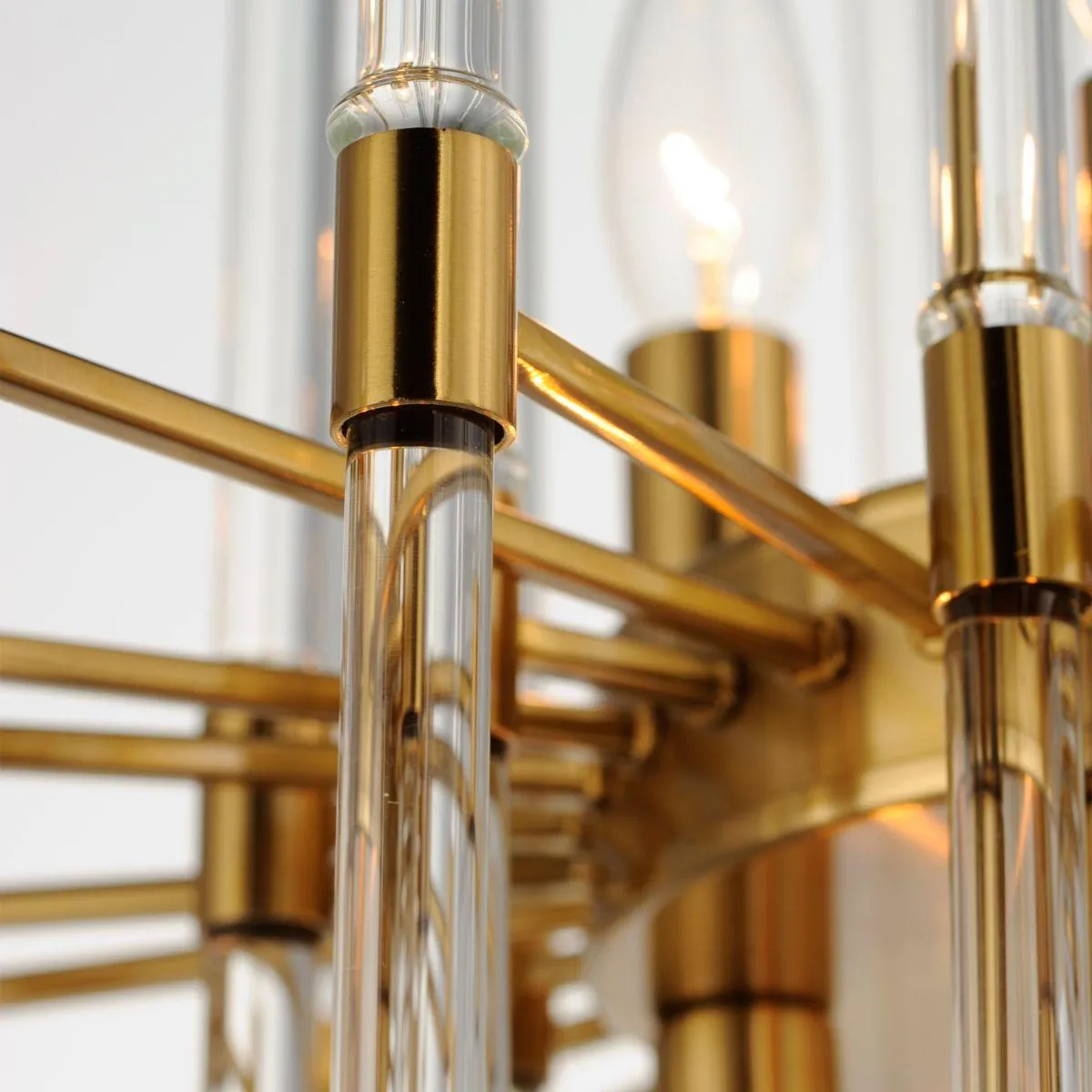 Divine 24 in. 8 Lights Chandelier Gold Finish