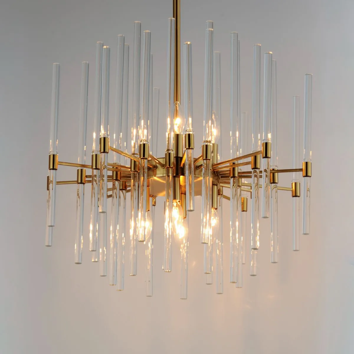 Divine 24 in. 8 Lights Chandelier Gold Finish