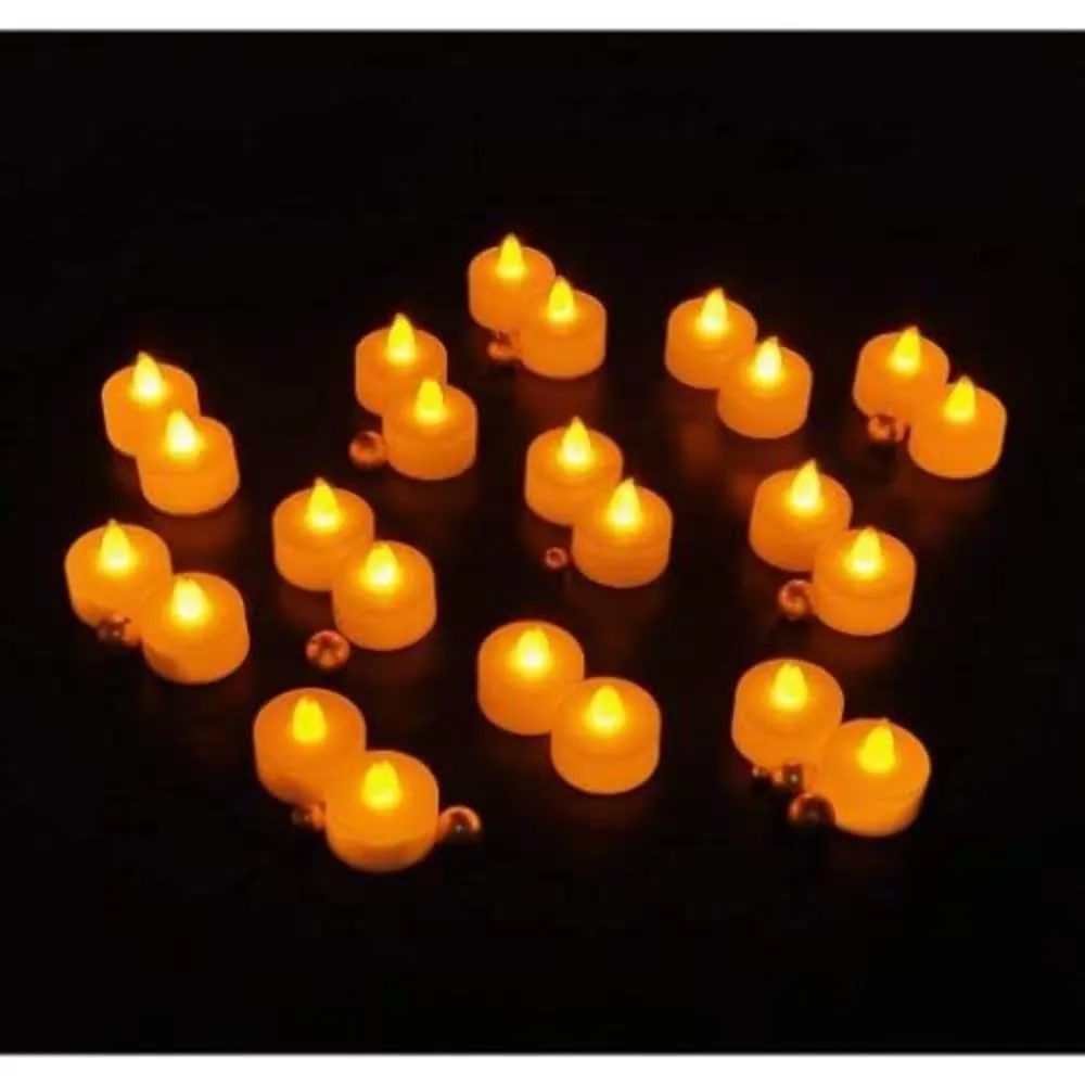 eCraftIndia Acrylic Flameless and Smokeless Decorative Candles Led Tea Light Candle Perfect for Gifting, House, Light for Balcony,Diwali,Festival, Events Decor Candles(Pack of 30)