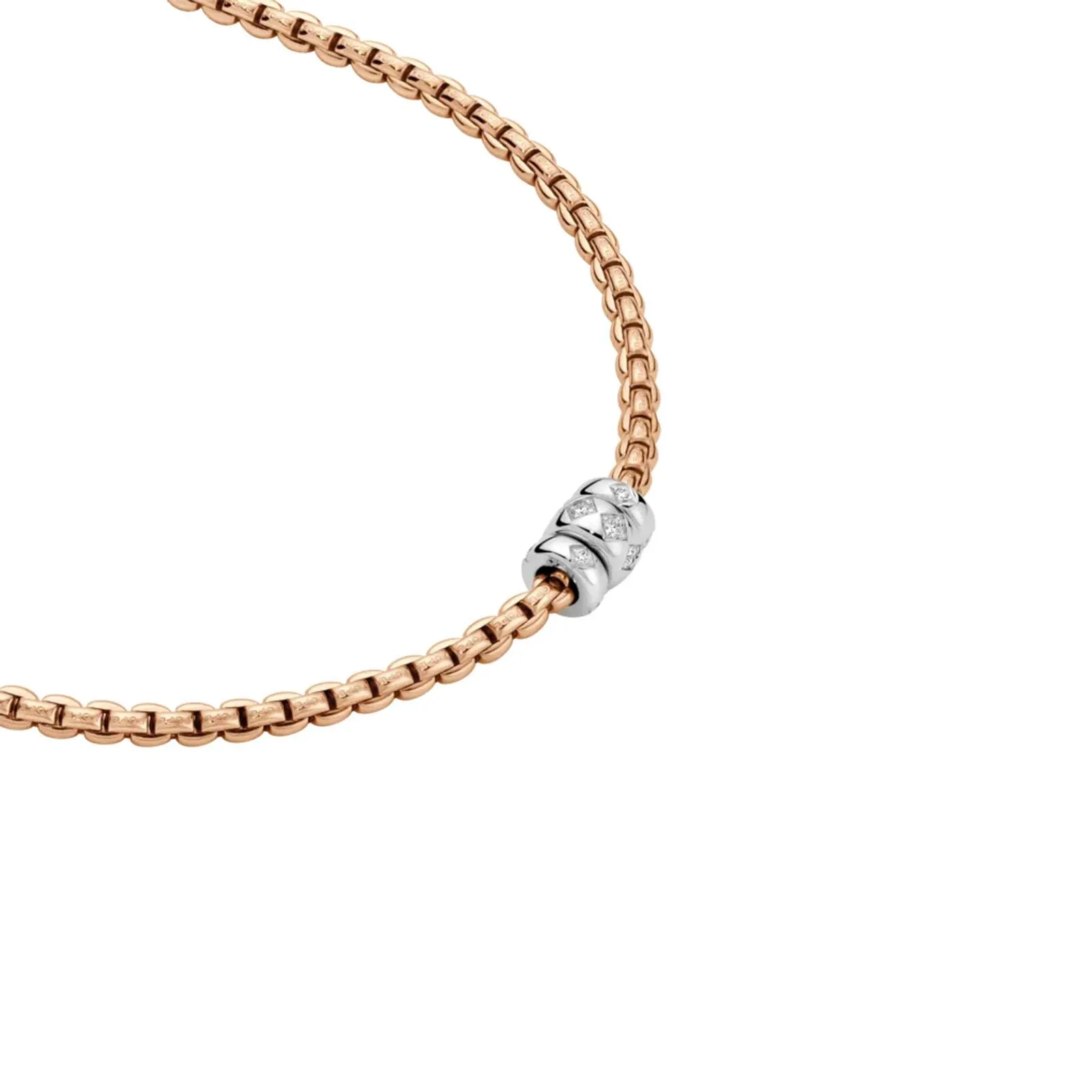 Eka 18ct Rose & White Gold Diamond Necklace 73101C3_PB_R_BBB