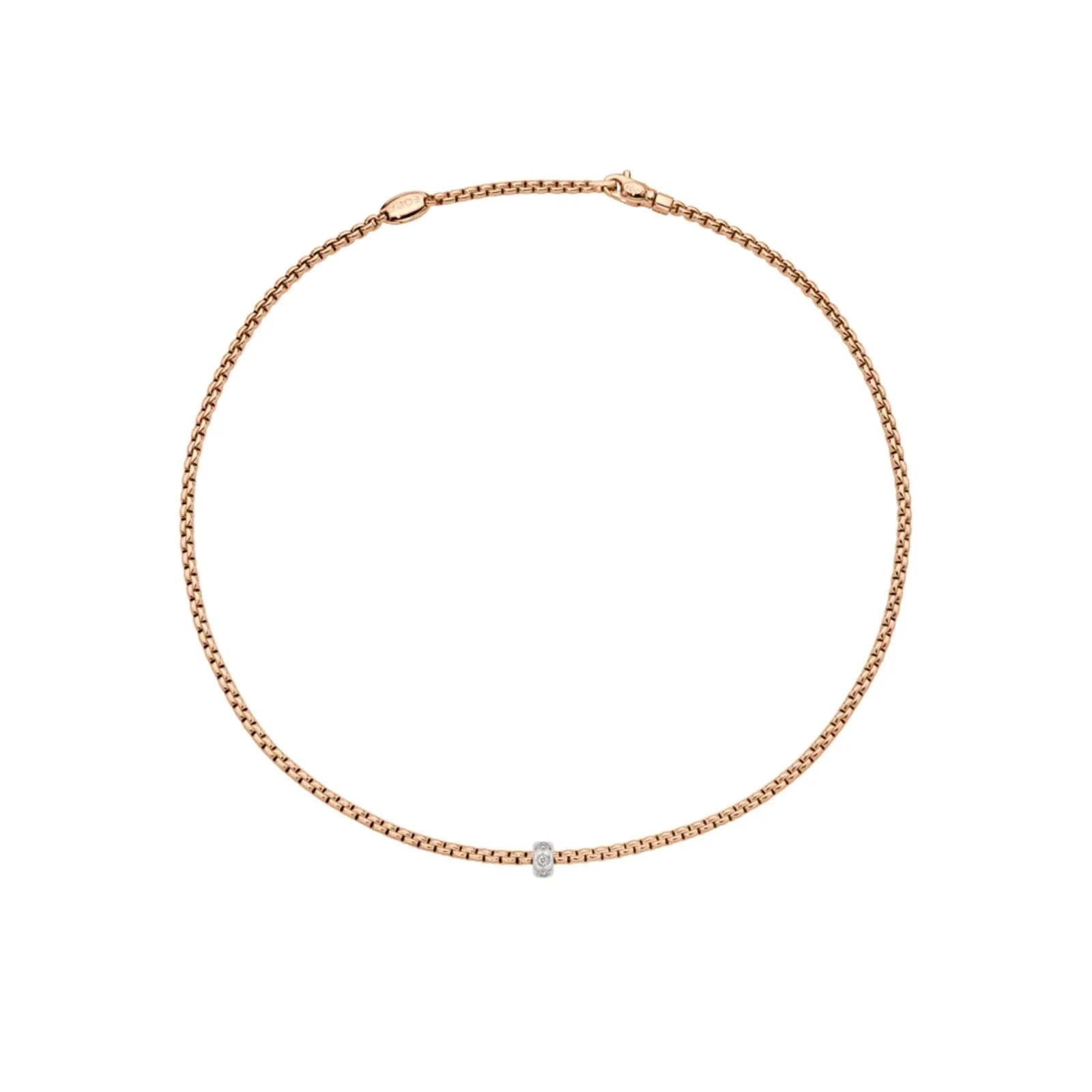 Eka 18ct Rose & White Gold Diamond Necklace 73101CX_BB_R_XBX