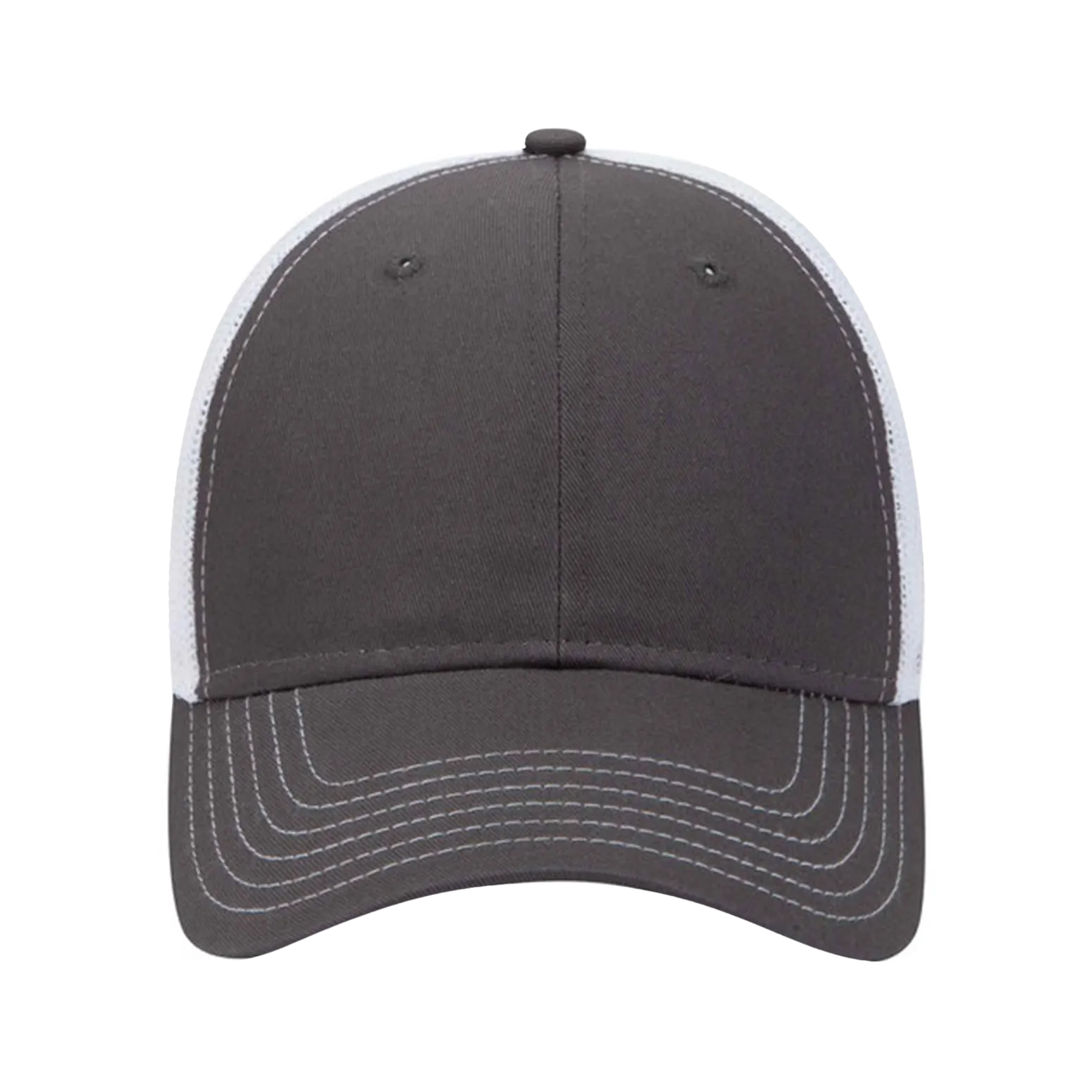 Embroidered Mesh Trucker Snapback - Structured