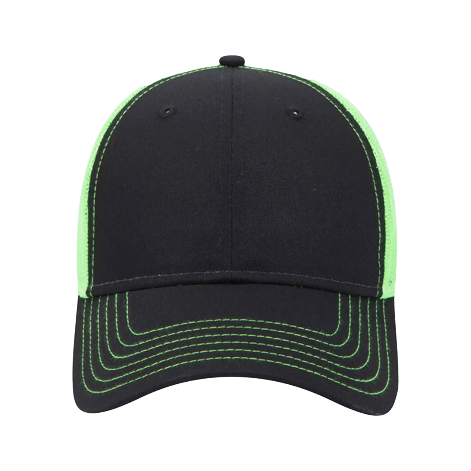 Embroidered Mesh Trucker Snapback - Structured