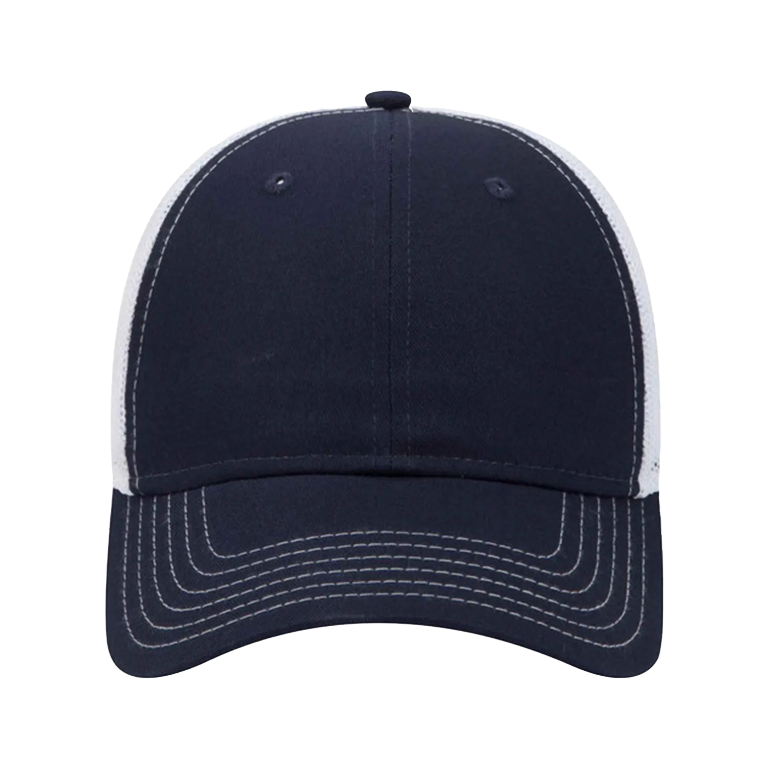Embroidered Mesh Trucker Snapback - Structured