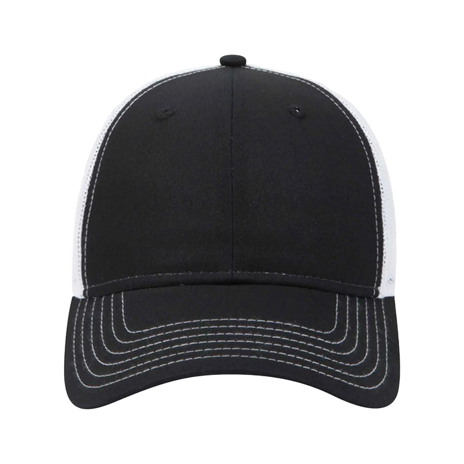 Embroidered Mesh Trucker Snapback - Structured
