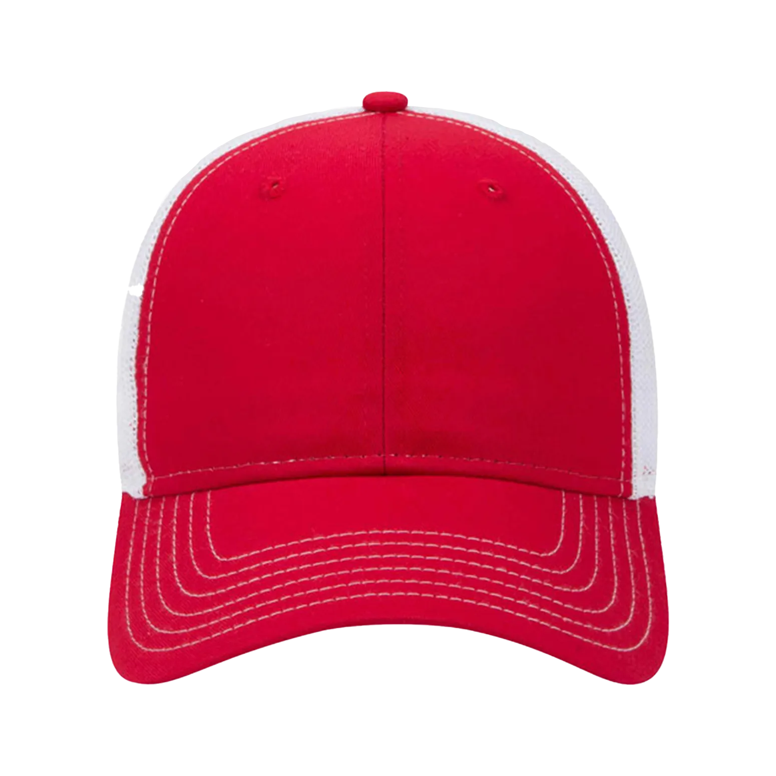 Embroidered Mesh Trucker Snapback - Structured