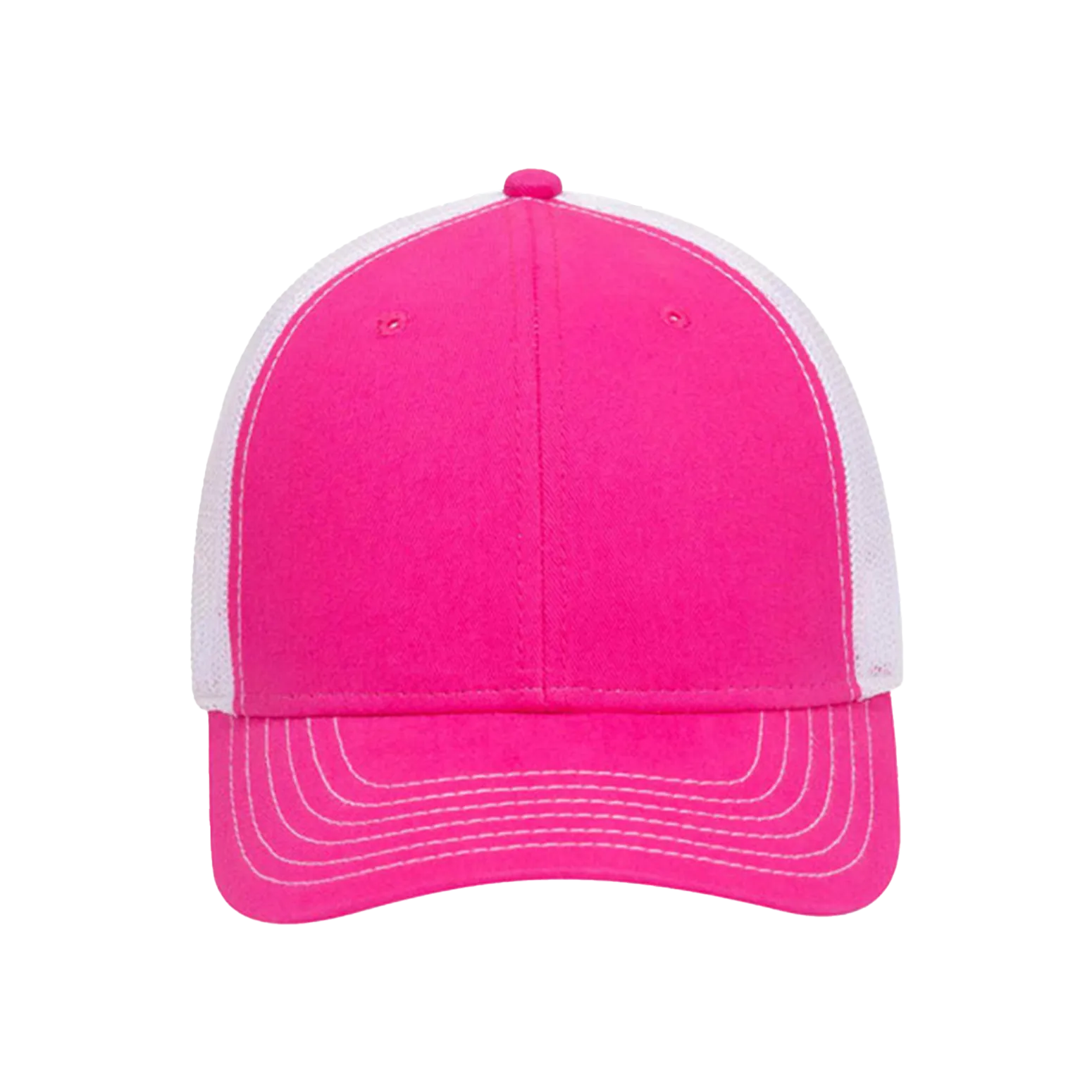 Embroidered Mesh Trucker Snapback - Structured