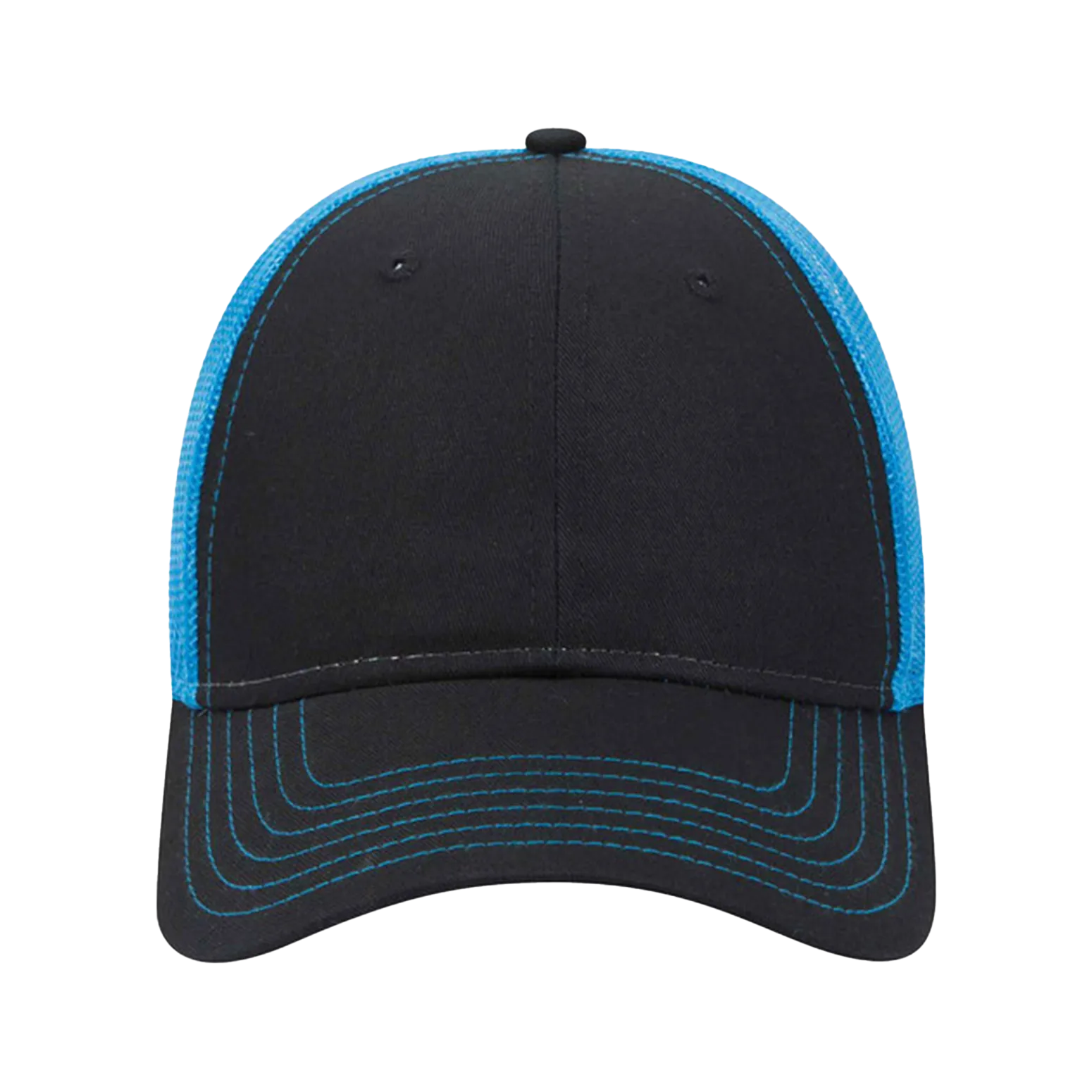 Embroidered Mesh Trucker Snapback - Structured