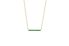 Emerald Bar Necklace