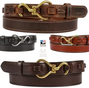 EQUESTRIAN LEATHER BELT - Unique Horse Hoofpick & Loop Closure