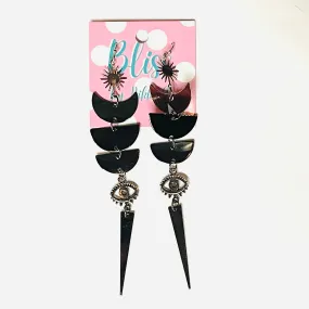 Eye, Starburst, and Geometric Pieces Statement Earrings