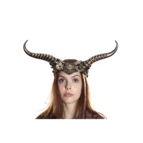 Faun horned headband with flowers