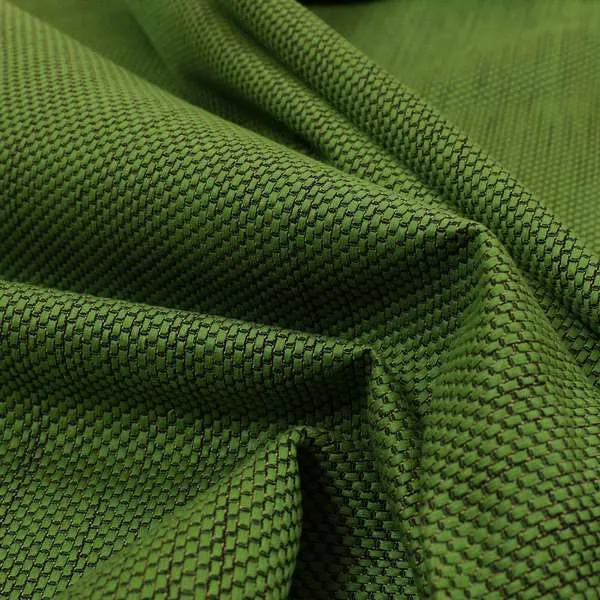 Festival Colourful Textured Chenille Plain Upholstery Fabric In Green Lime