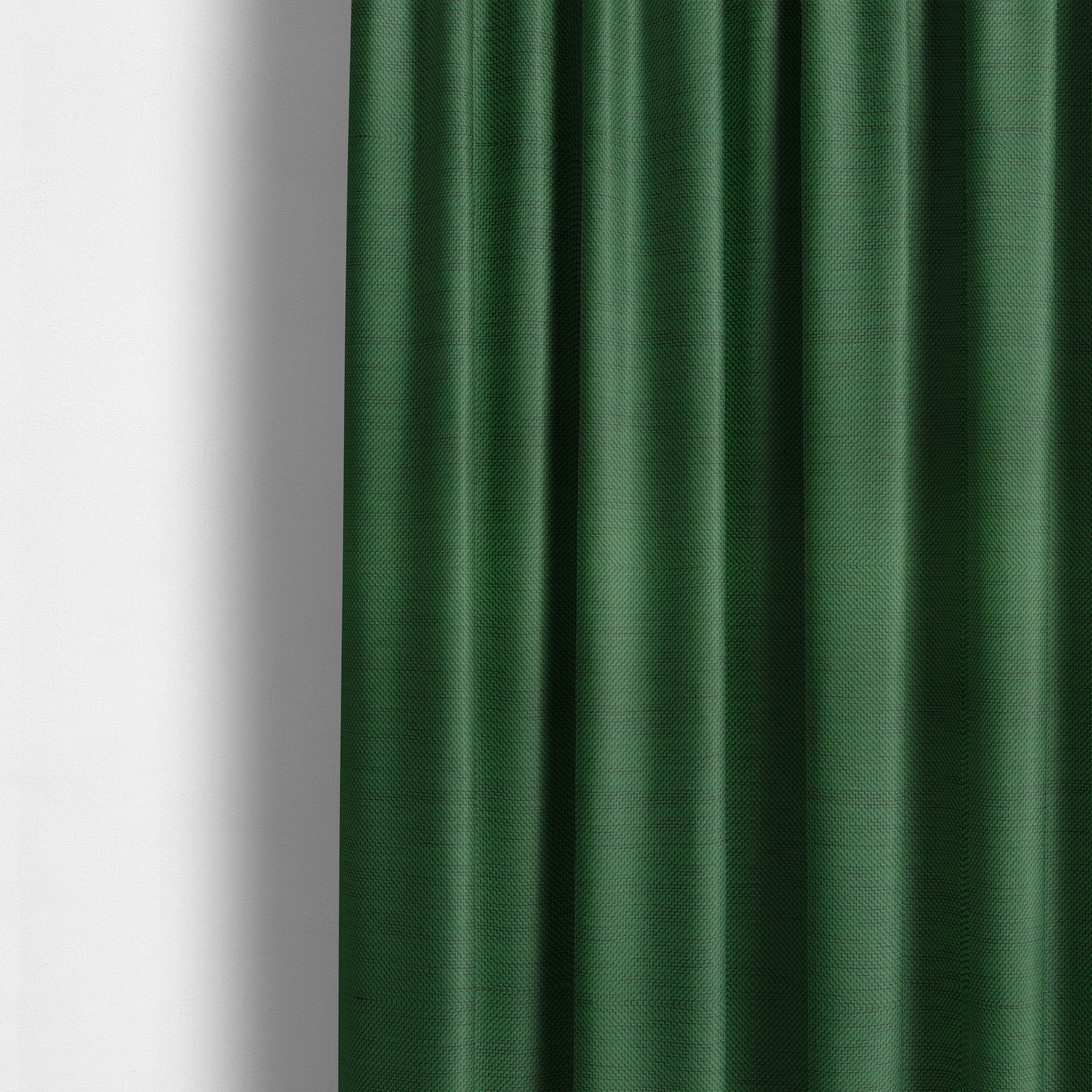 Festival Colourful Textured Chenille Plain Upholstery Fabric In Green - Made To Measure Curtains