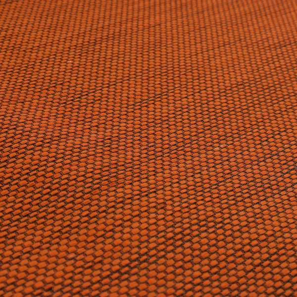 Festival Colourful Textured Chenille Plain Upholstery Fabric In Orange - Made To Measure Curtains
