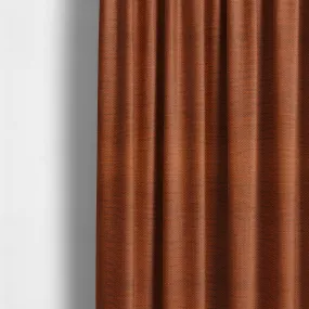 Festival Colourful Textured Chenille Plain Upholstery Fabric In Orange - Made To Measure Curtains