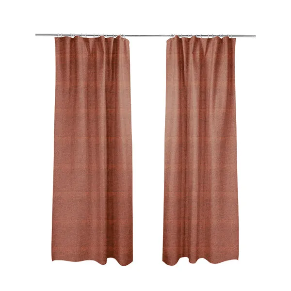 Festival Colourful Textured Chenille Plain Upholstery Fabric In Orange - Made To Measure Curtains