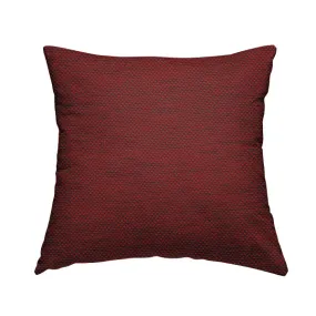 Festival Colourful Textured Chenille Plain Upholstery Fabric In Red - Handmade Cushions