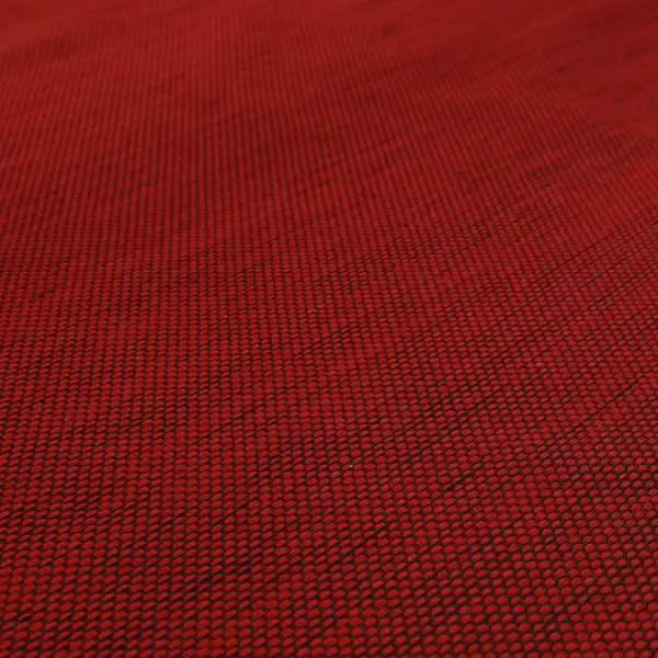 Festival Colourful Textured Chenille Plain Upholstery Fabric In Red - Handmade Cushions