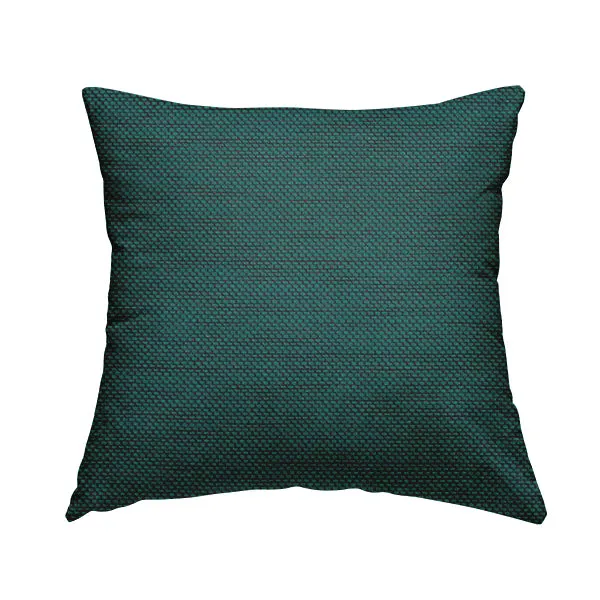 Festival Colourful Textured Chenille Plain Upholstery Fabric In Teal Blue - Handmade Cushions