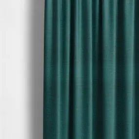 Festival Colourful Textured Chenille Plain Upholstery Fabric In Teal Blue - Made To Measure Curtains
