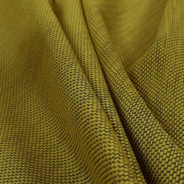 Festival Colourful Textured Chenille Plain Upholstery Fabric In Yellow - Roman Blinds