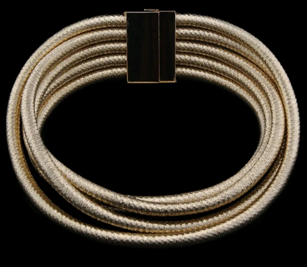 Five-layered coil-style CHOKER NECKLACE (Six colors)