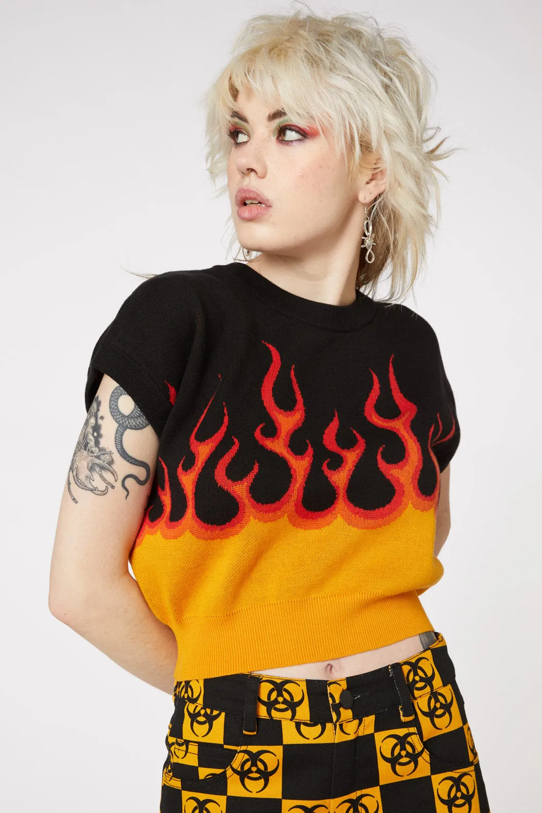 Flame On Sleeveless Knit