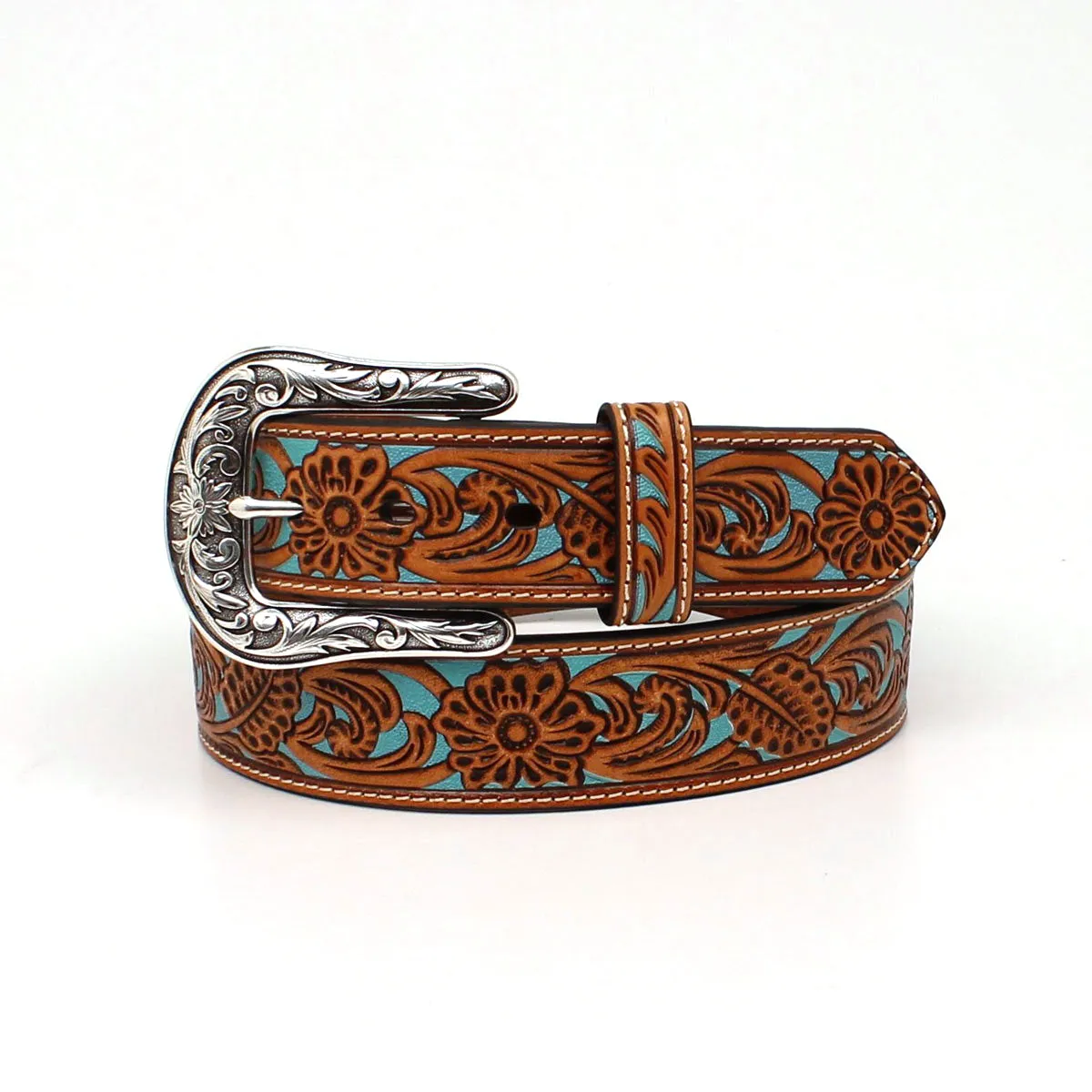 Floral Overlay Turquoise Belt A1534108